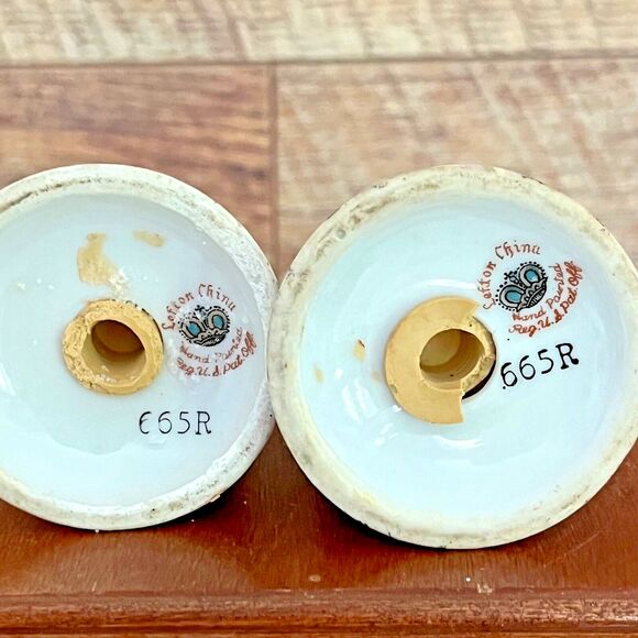 LEFTON Salt and Pepper Shakers Rose Chintz 665R Vintage 1950s - Picture 5 of 7